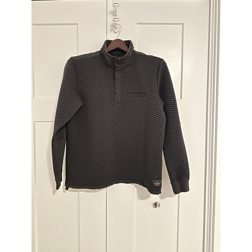 MENS HELLY HANSEN LILLO SNAP PULLOVER SWEATER Dark Gray XL